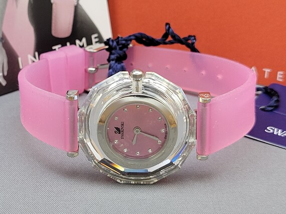 Authentic Swarovski Pink "Crystal Time" Watch - N… - image 7