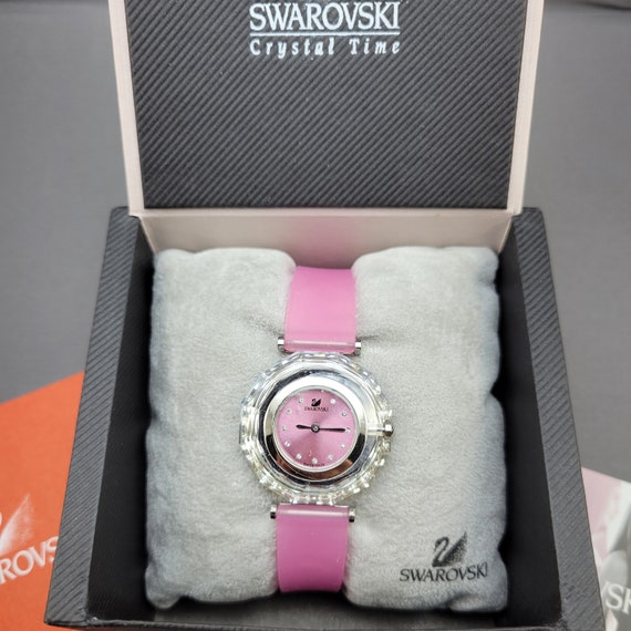 Authentic Swarovski Pink "Crystal Time" Watch - N… - image 3