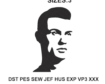 Cristiano Ronaldo Embroidery Design: 3 Sizes (Digital File)