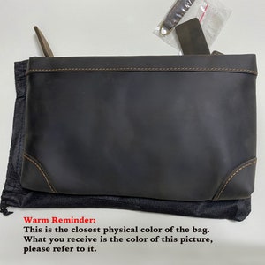 Pochette Uomo Time Resistance - Fatta A Mano In Italia, In Pelle, Con Cinturino Rimovibile - Foto 12