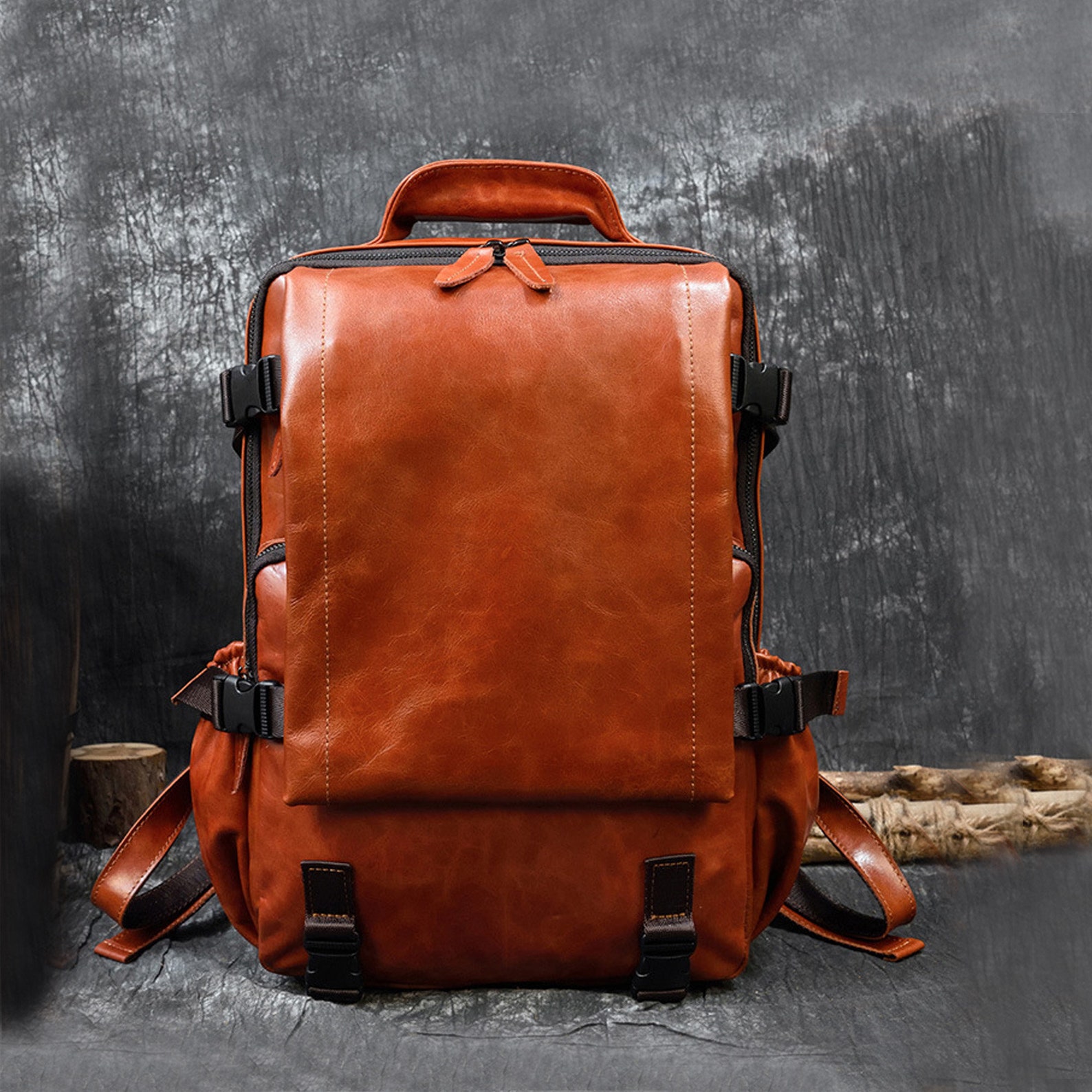 Mochila Paco Martinez Mochila Portu00e1til De Cuero Grande Para