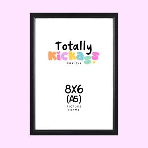 Black Photo Frame: Thin A5 (8x6) Portrait Landscape Wall Decor