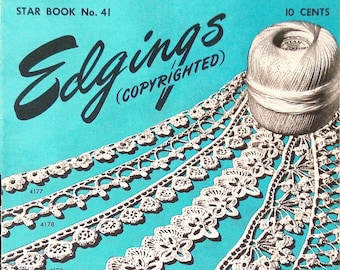 1940's Vintage Crochet Book - Edgings - Digital Download PDF