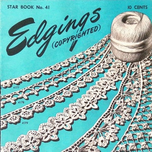 1940&#39;s Vintage Crochet Book - Edgings - Digital Download PDF
