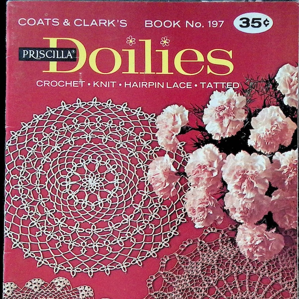 1960's Vintage Crochet Book - Doilies: Crochet, Knit, Hairpin Lace, Tatted - Digital Download PDF