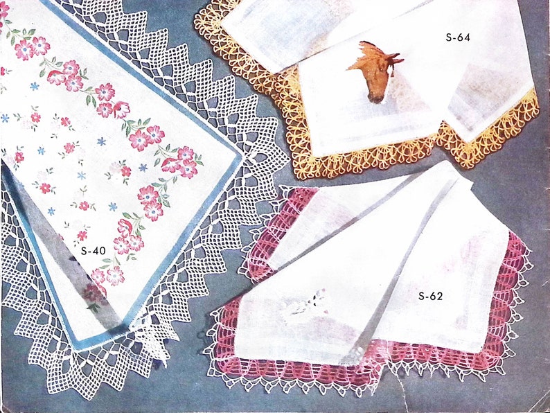 1950's Vintage Crochet Book Edgings for Handkerchiefs Etsy