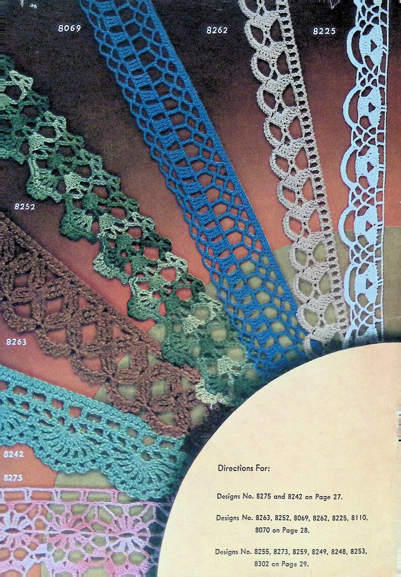 1930's Vintage Crochet Book - A Bookful of New Edgings - Knitted Lace ...