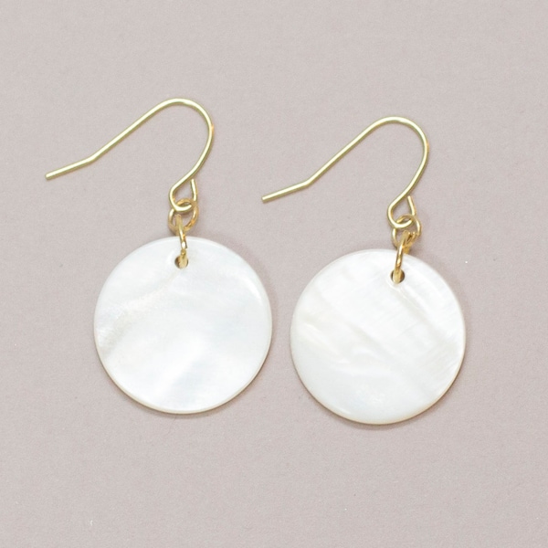 Mother of Pearl Style Earrings: Simple Elegant Beach Jewelry