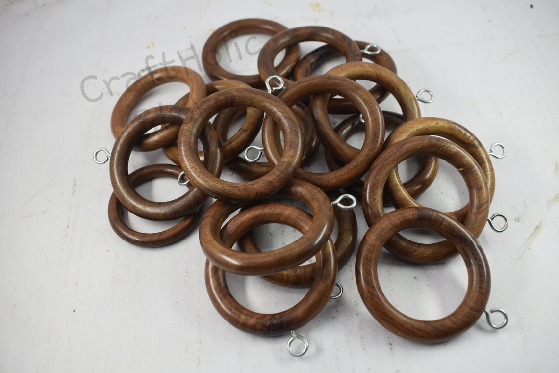Wooden Curtain Rings for Home Set of 30 Pcs Diy Craft Rings Etsy