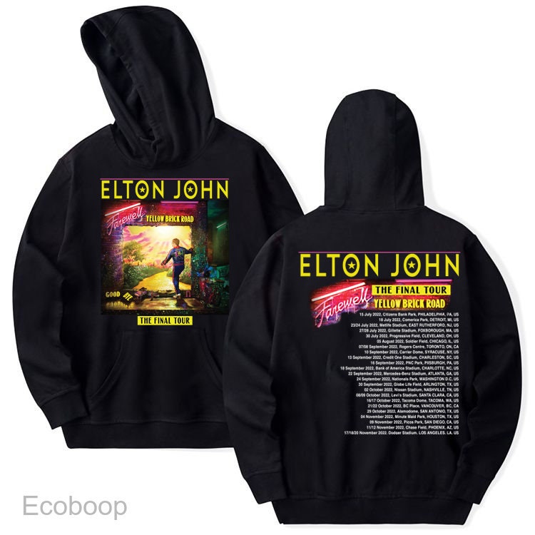 Discover Elton John Farewell Tour Yellow Brick Road The Final Tour 2022 Hoodie