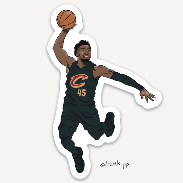 Donovan Mitchell Sticker Cavs (City Edition Cleveland Cavaliers Jersey NBA Basketball Sticker)