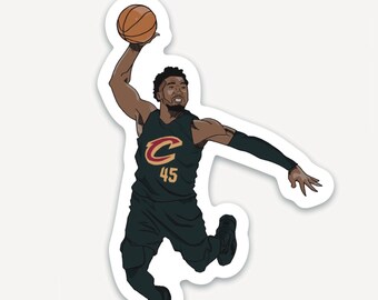 Donovan Mitchell Sticker Cavs (City Edition Cleveland Cavaliers Jersey NBA Basketball Sticker)