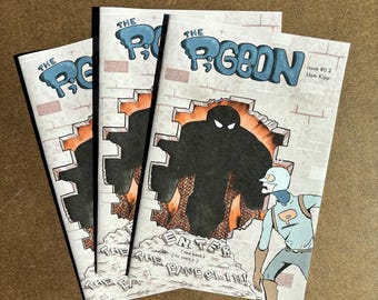 Pigeon vs the Pangolin   [funny superhero mini comic zine]
