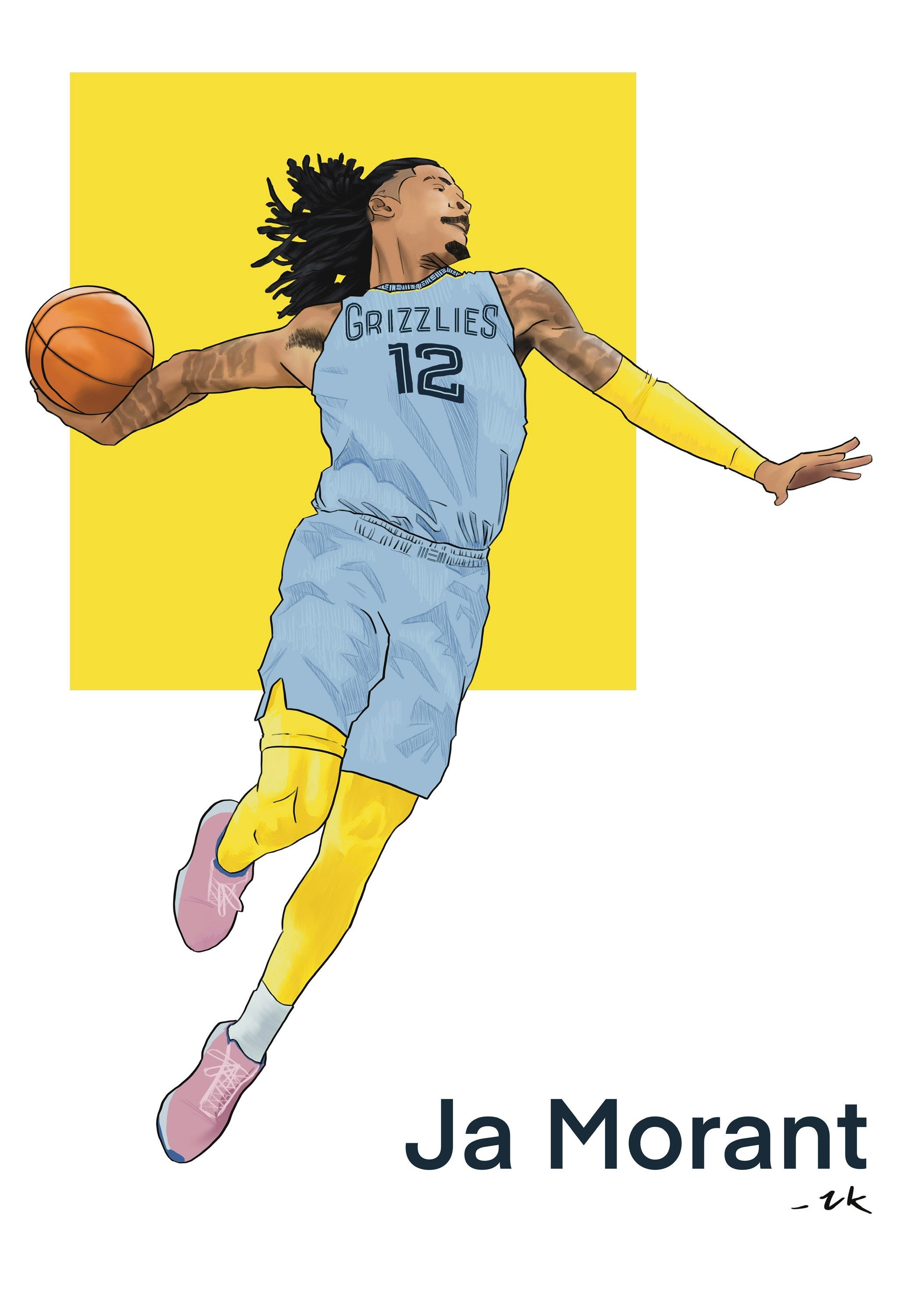 Ja Morant Sticker memphis Grizzlies All Star NBA Basketball Waterproof
