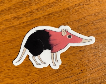 Black and Rufous Elephant Shrew Sticker (waterproof weird animal vinyl sticker)