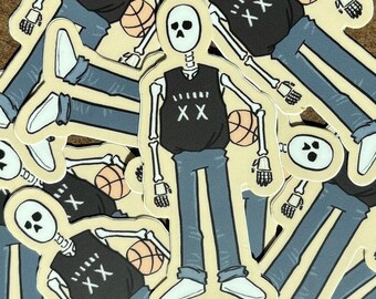 Deadball Situation Skull Hooper Sticker (waterproof basketball skeleton vinyl sticker)