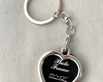 Bstedyas Square Photo Frame Keychain – Mini Pendant For 1.15" Pictures, DIY Gift For Loved Ones (10 Pack)