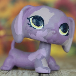 LPS Purple Dachshund Custom