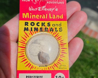 Original vintage Walt Disney Land Mineral - Peristerite avec boîte en parfait état