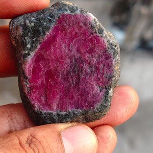 Raw Ruby Specimen 341 Ct - Natural Uncut Red Ruby Rough Stone, Healing Crystals & Gemstone Collector Gift, Large Chakra Meditation Rock