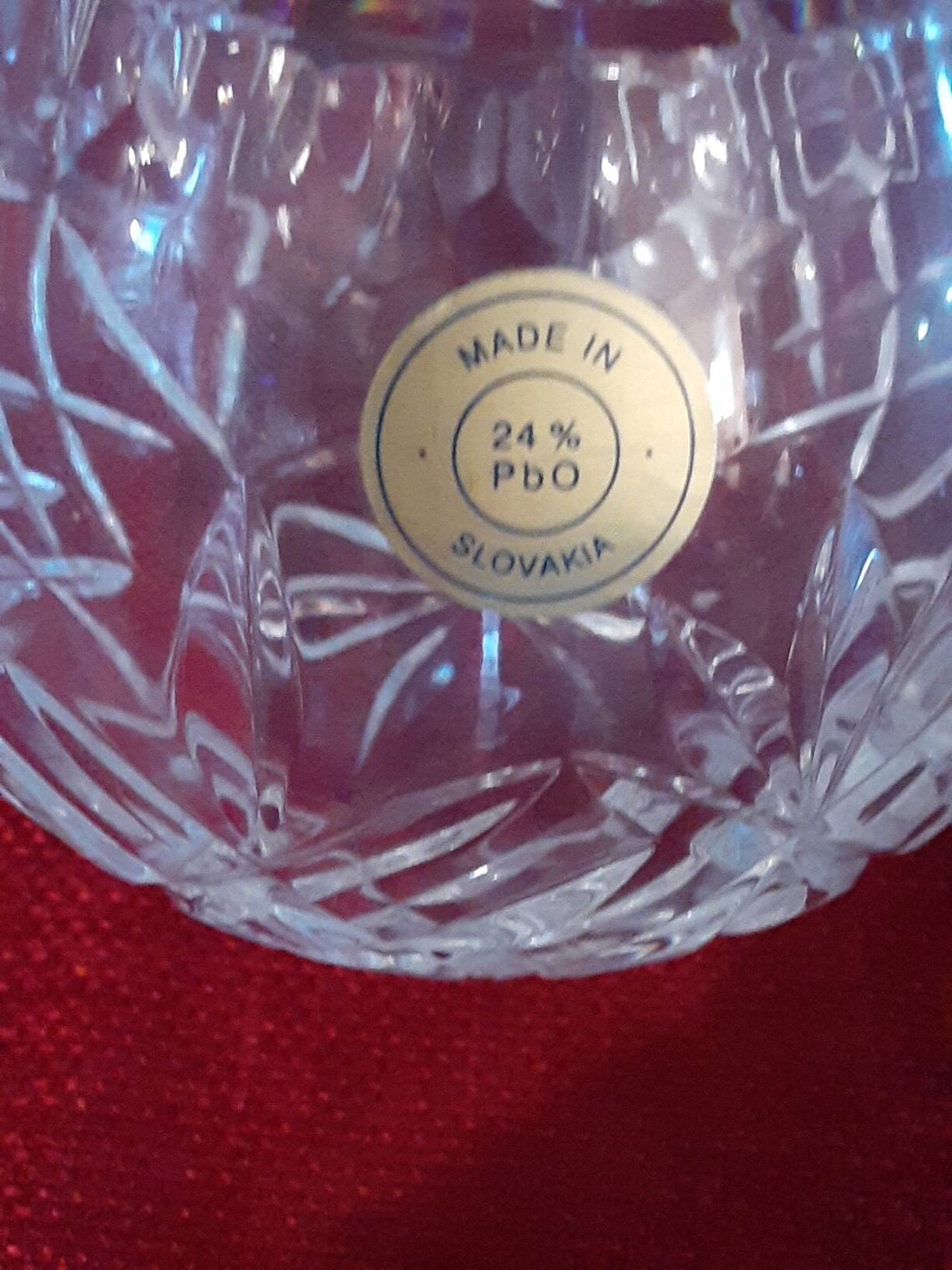 Slovsklo 24 pbo Lead Crystal Vase Made in Slovakia Etsy