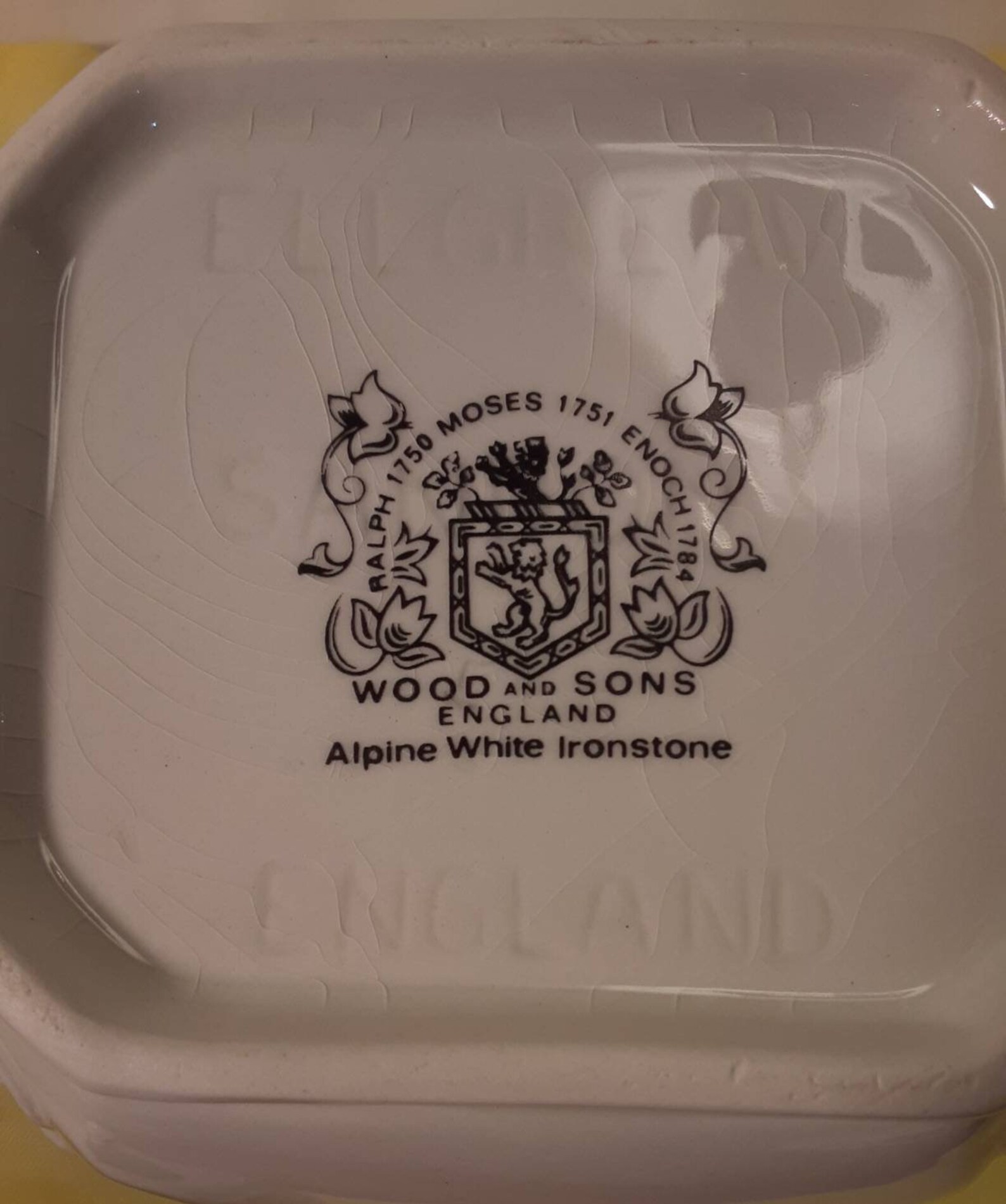 Vintage Wood and Sons England Alpine White Ironstone Teapot Etsy