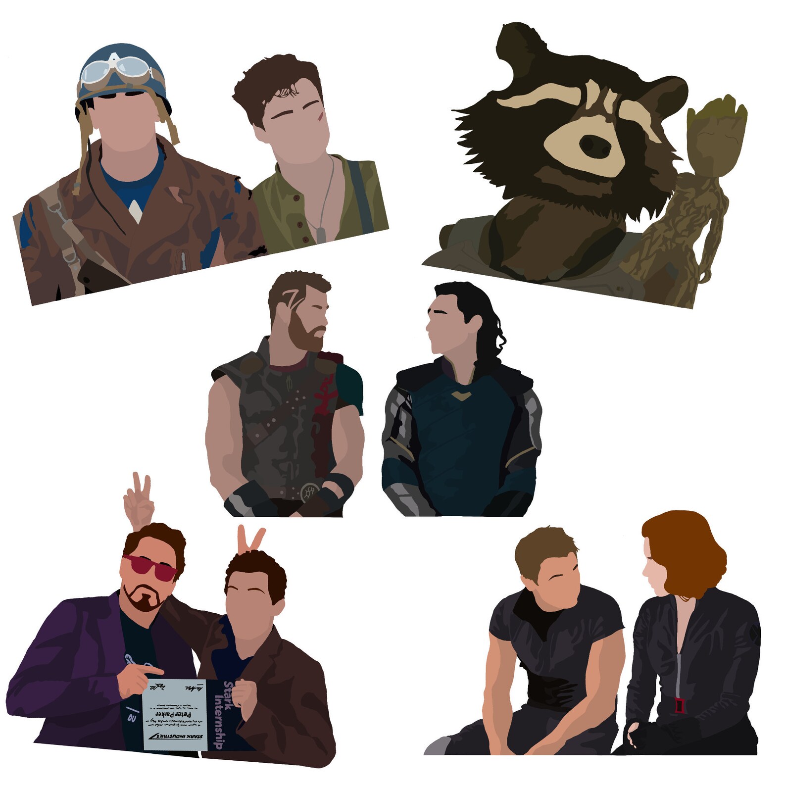 Marvel Duos Sticker Pack Etsy