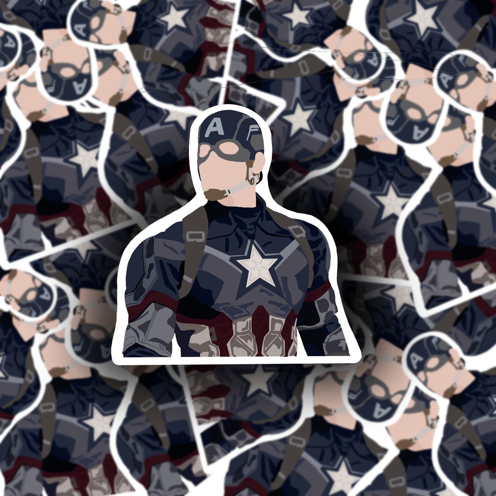 Captain America Sticker Steve Rogers Sticker Etsy