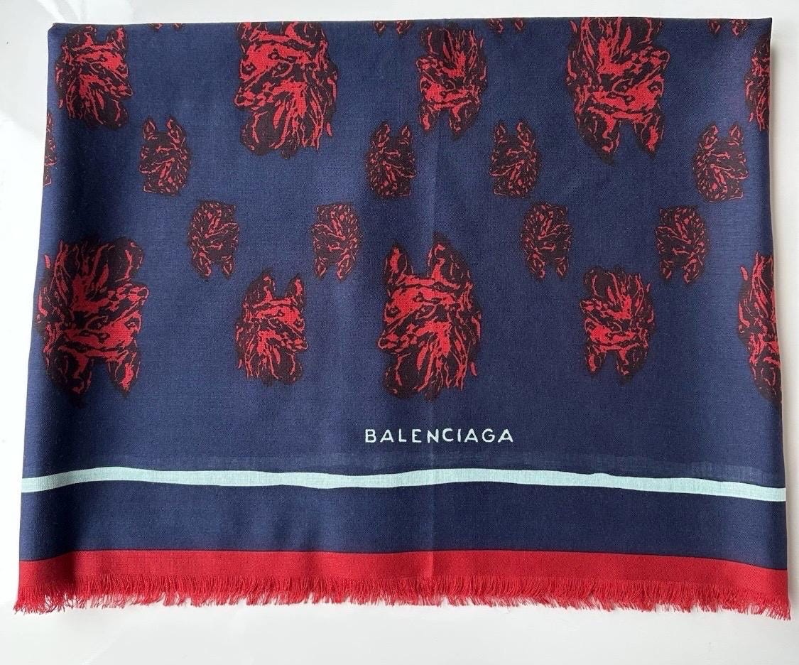 新品、未使用！Balenciaga　ヴィンテージ・シアー花柄スカーフ Vintage Balenciaga Scarf - Etsy
