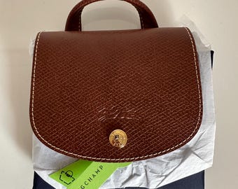 Sac à dos Longchamp Le Pliage bleu marine style vintage 24x30x10,5