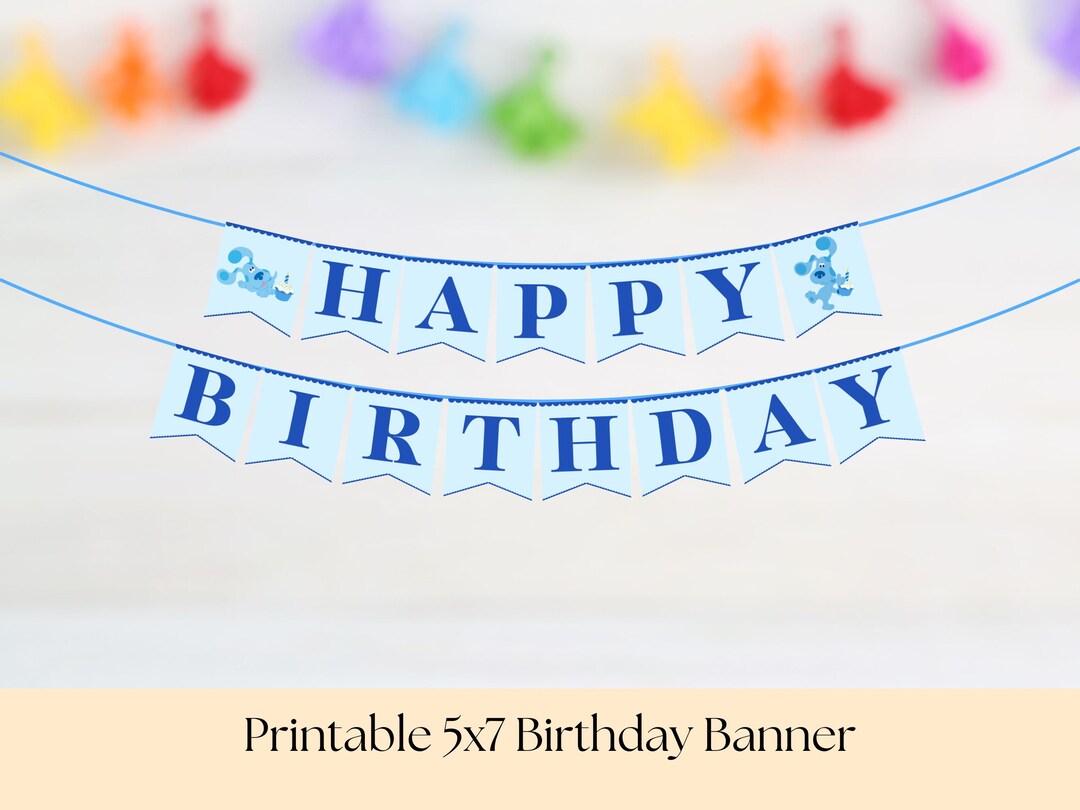 Blues Clues Birthday Banner Blues Clues Banner Printable Birthday ...