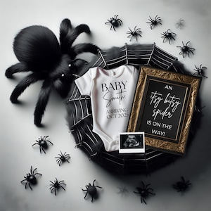 Halloween Pregnancy Announcement, Witch Pregnancy Announcement, Fall Baby Reveal, October Baby Reveal
