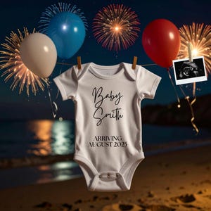 Patriotic Pregnancy Announcement Memorial Day Pregnancy Announcement 4th of July Pregnancy Announcement, Reveal