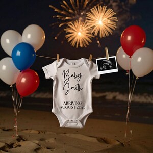 Patriotic Pregnancy Announcement Memorial Day Pregnancy Announcement 4th of July Pregnancy Announcement, Reveal