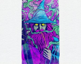 Toalla de playa Electric Wizard / Arte psicodélico, Pipa mágica