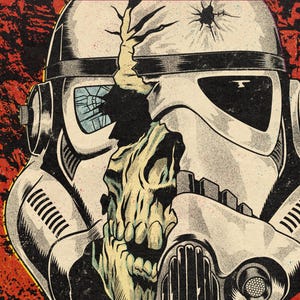 Dead Stormtrooper - Poster Wall Art Star Wars Science Fiction Fantasy Art Print Fan Art