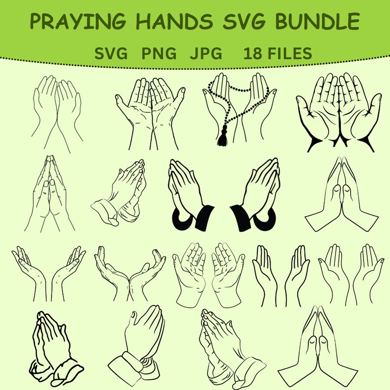 Praying Hands Svg File, Prayers Svg, Praying Hand Clipart, Pray on It Svg, Rest in Peace Svg ...