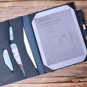 Supernote A5 X2 manta A6 X2 Nomad Folio Organizer Custodia A6 X in pelle invecchiata con slot per penna blu Supernote A5 X Iniziali personalizzate 13DCGSN