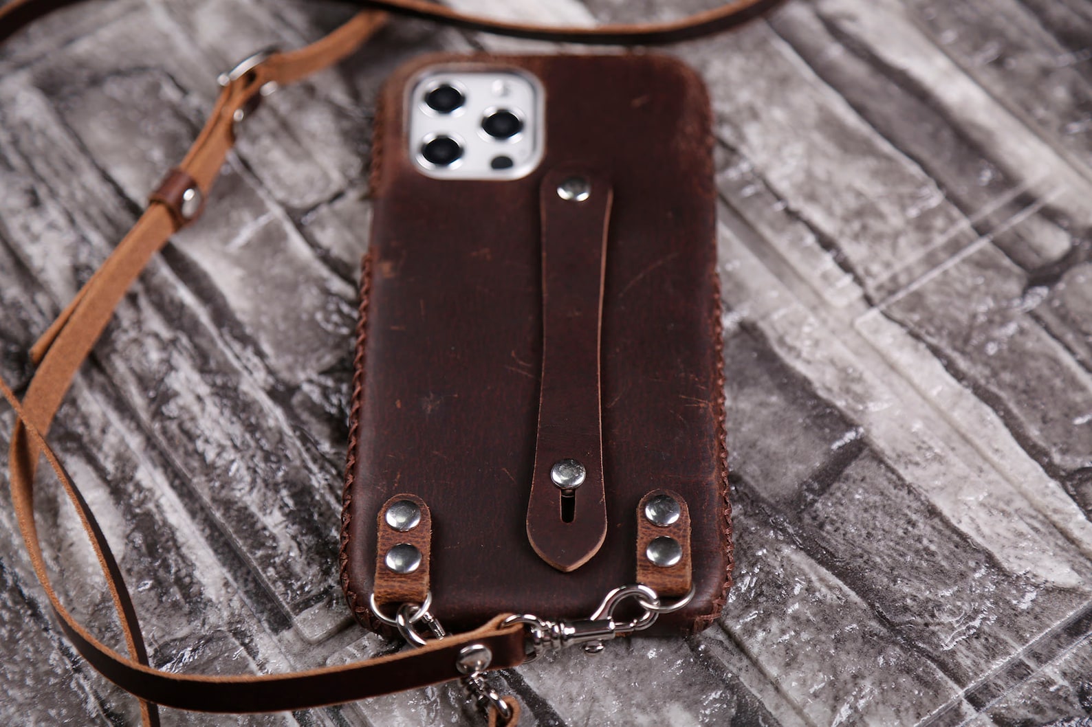Crossbody Strap Leather Case Iphone 13 Pro Max 12 11 Pro Etsy