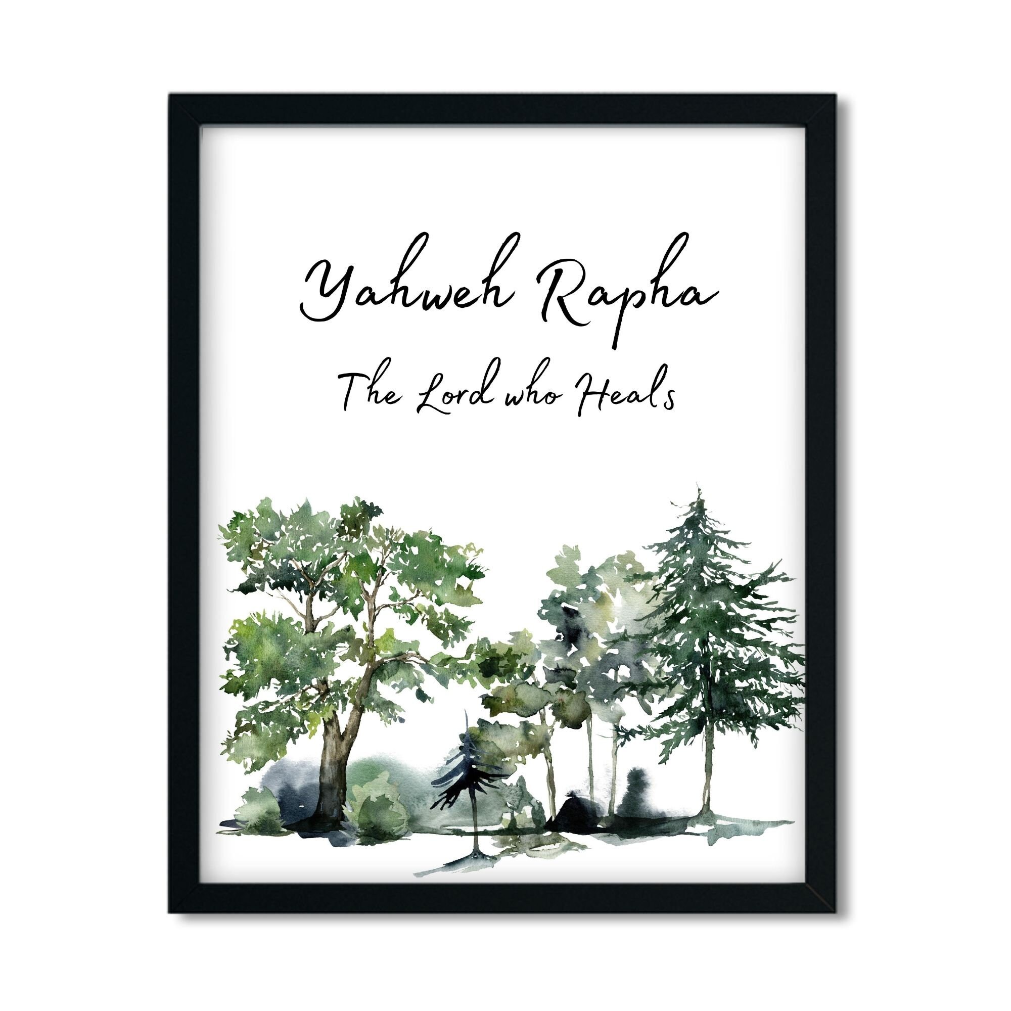 Yahweh Rapha the Lord Who Heals Christian Wall Art - Etsy