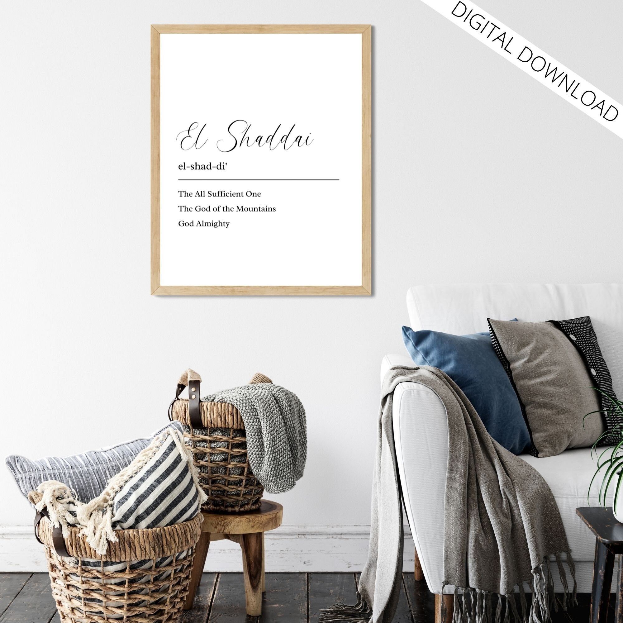 El Shaddai Definition Print, Christian Printable, God Almighty, All ...
