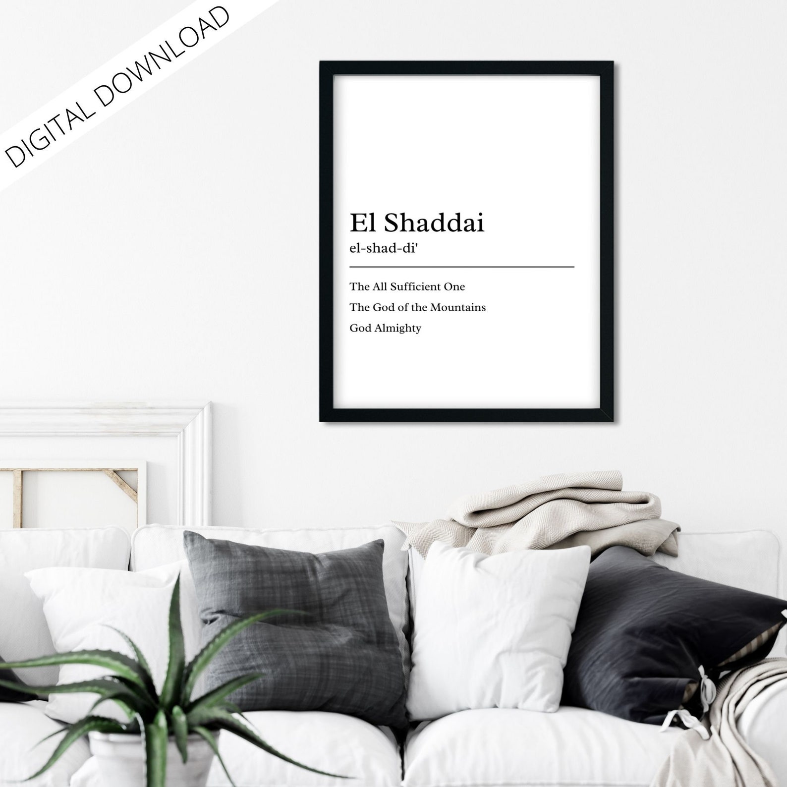 El Shaddai Definition Print, Christian Printable, God Almighty, All ...