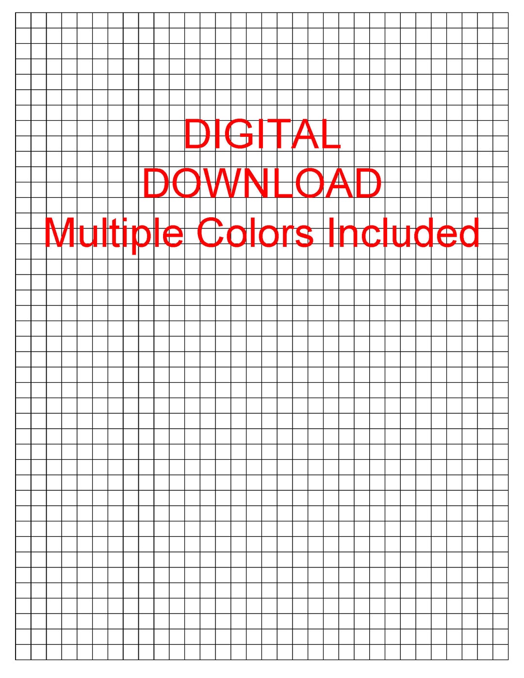 1/4 0.25 Inch Printable Graph Paper Includes Multiple Grid Color ...