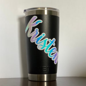 Layered Holographic Vinyl Name Decal | Laptop Sticker | Car Decal | Water Bottle Decal