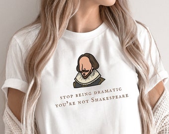 William Shakespeare Shirt Literatuur T-Shirt Shakespeare Gift Bookish Gift Literatuur Lezer Schrijver Literaire Dichter Klassiek BoekSpel