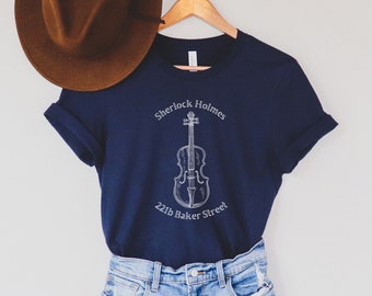 Sherlock Holmes Unisex T-Shirt Sherlock Fan Sherlock Holmes Movie 221b Baker Street Sherlock Book Dr Watson Arthur Conan Doyle Sherlock Gift