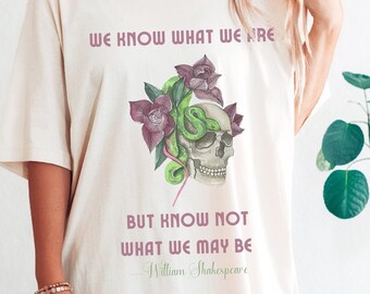 Shakespeare Shirt Cottagecore Shirt Book Club Shirt Boek Nerd Bookish Shirt Literair Cadeau Skeleton Shirt Bookish Merch Reader Goblincore