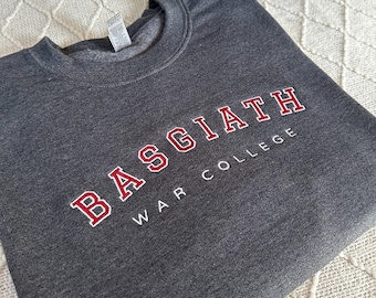 Viertes Flügel besticktes Sweatshirt Basgiath War College Viertes Flügel Merch Bücherwurm Sweatshirt Violettes Booktok Licht Academia Bücherwurm Sweatshirt