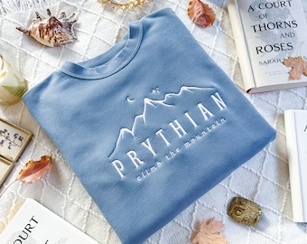 OFFICIALLY LICENSED ACOTAR Embroidered Sweatshirt White Climb Acotar Merch Acotar Sweatshirt Velaris Sweatshirt Acotar Shirt Sjm Merch Maas