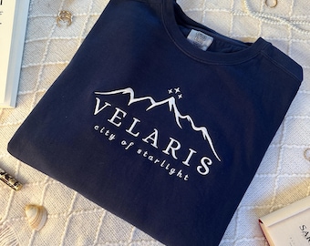 OFFICIAL ACOTAR Starlight Embroidered Sweatshirt Stars Acotar Merch Acotar Sweatshirt Velaris Sweatshirt Acotar Shirt Sjm Merch Maas Comfort